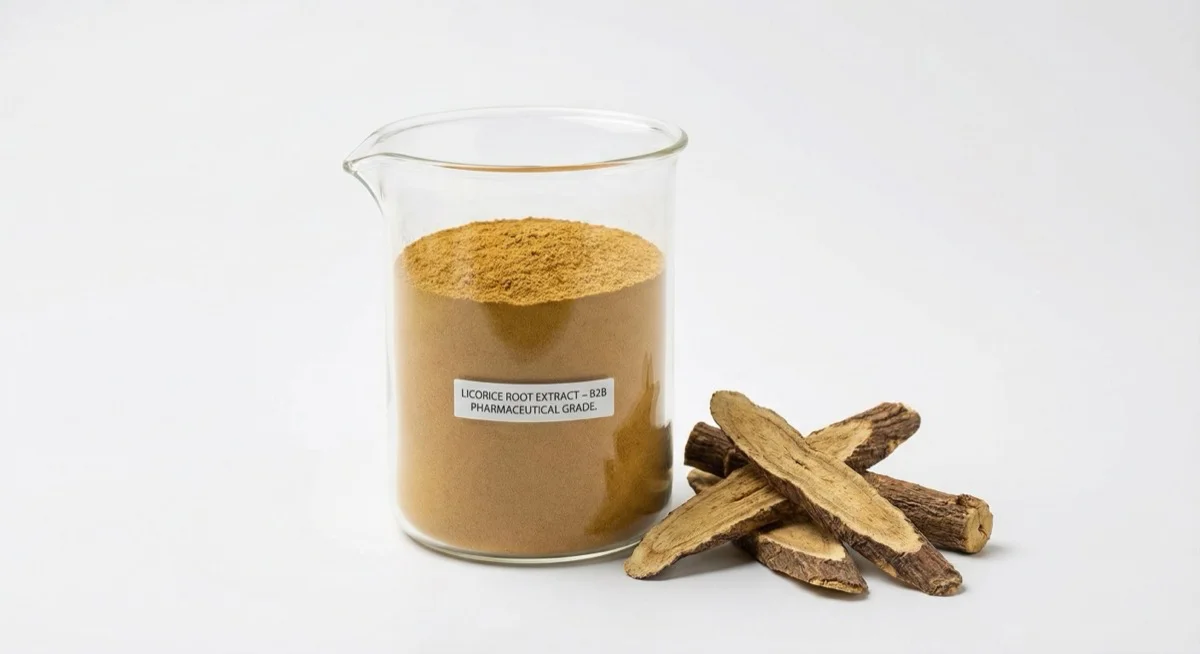 Licorice Root Extract concept illustration, not a batch sample
