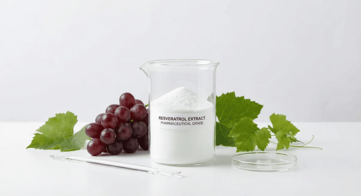 Resveratrol concept illustration, not a batch sample